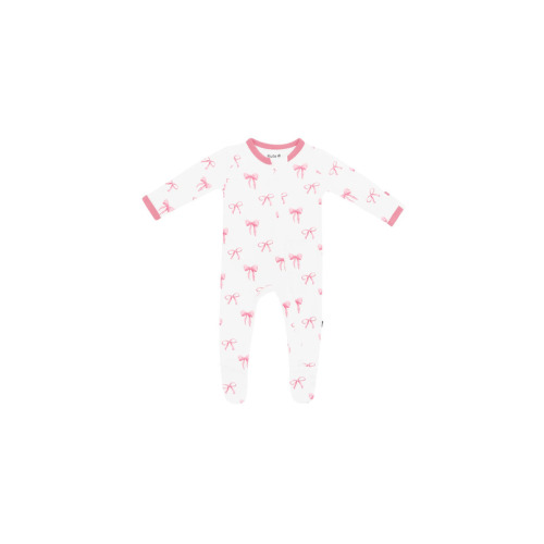 Kyte BABY Zippered Footie Bow