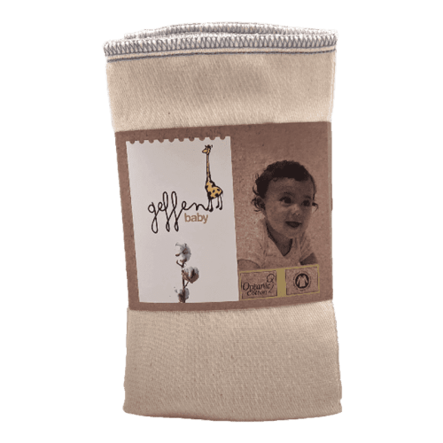 Geffen Baby Organic Cotton Prefolds 14x17 – 6 Pack, Reusable Cloth Diaper Inserts & Burp Cloths, Riverside Blue