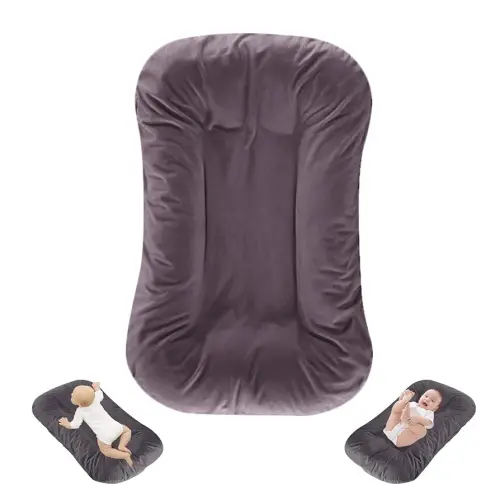 Baby Lounger for Newborn, Portable Breathable Baby Nest for Babys 0-12 Months for Home and Travel - Dark Gray