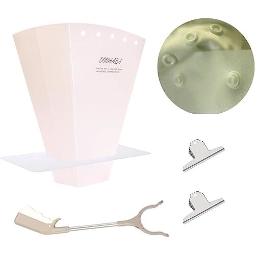 Cloth Diaper Sprayer Splatter Shield with Grabber Reacher Tool - Snap Design for Stability, One-Handed Rinsing, Perfect for Cloth Diapers, Dog Diapers, Lick Mats, Shoes, and More.