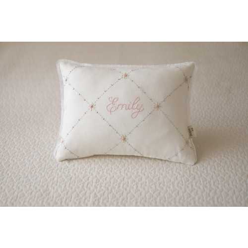 Handmade Embroidered Linen Baby Pillowcase, Personalized Newborn Gift