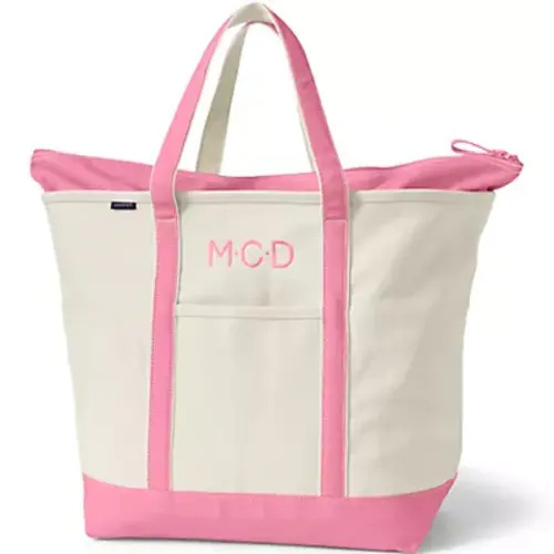 Medium 5 Pocket Open Top Canvas Tote Bag | Lands' End