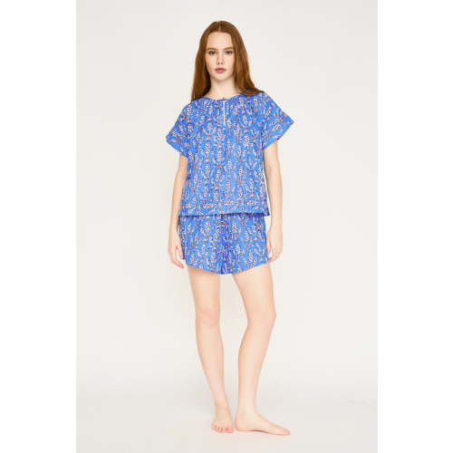 Pajama Tap Short Set in Bluebonnet – MIRTH