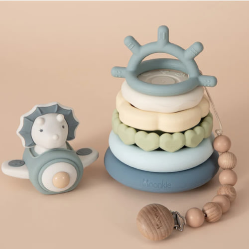 Dino Stacking Teething Rings