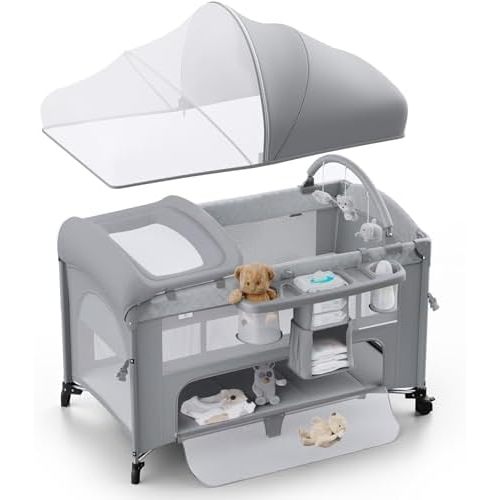 Baby Bassinet, Pack n Play, Bedside Crib Sleeper, Diaper Changer