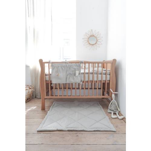 Square linen playmat. Soft linen mat for kids. Natural nursery decor.