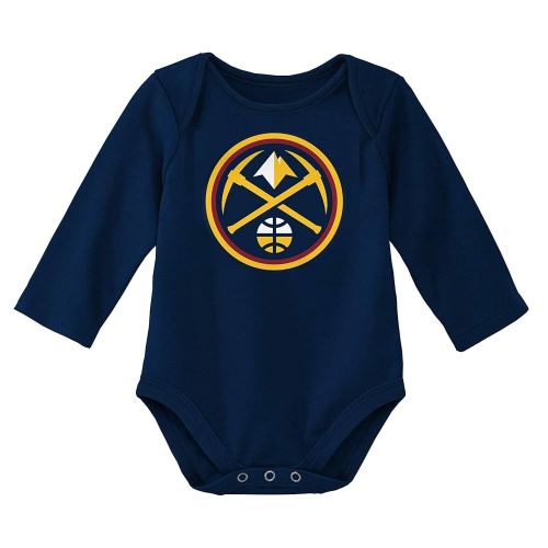 Outerstuff NBA Newborn & Infants 0-24 Months Official Primary Logo Long Sleeve Bodysuit Creeper Romper