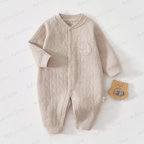 Baby Moon Star Solid Color Romper