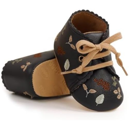 Baby Shoes Girls Mary Jane Flats Non Slip Soft Sole PU Leather Infant Toddler Sneakers First Walkers Party Christmas Dress Shoes