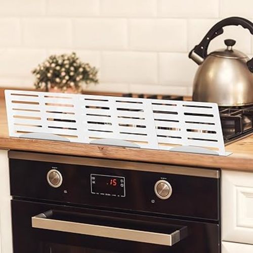 Child Proof Stove Guard Stainless Steel – 2 Pack Adjustable 17” - 34” Stove Guard Heavy-Duty Heat-Resistant Child Safety Barrier that Protects from Burns and Scalds