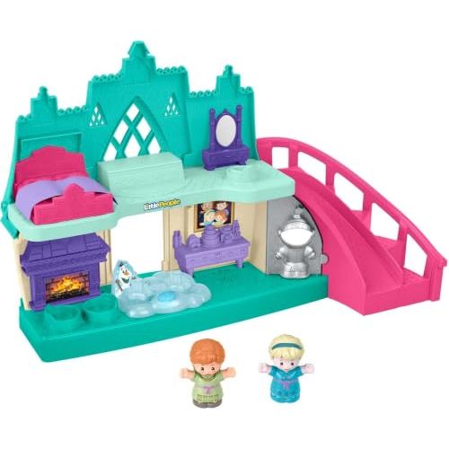 Fisher-Price Little People Disney Frozen Arendelle Castle Playset | Anna & Elsa Figures Included, Lights & Sounds for Pretend Play, Toddler Toy for Kids Ages 18+ Months