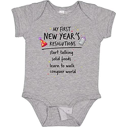 inktastic My First New Year's Resolutions Baby Bodysuit
