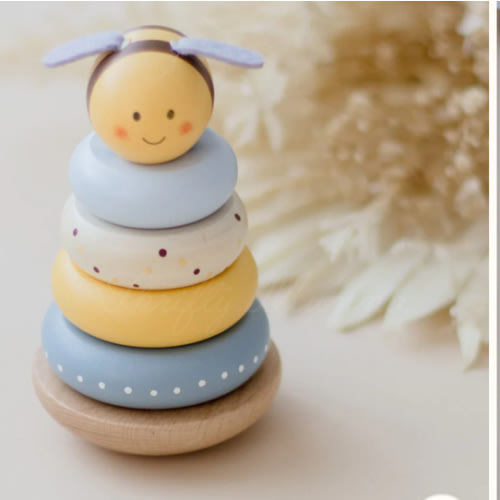 Wooden Ring Stacker Toy - Bee