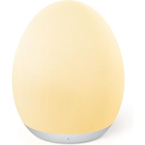 Night Light for Kids, Baby Night Light with 7 Colors Changing Mode & Stepless Dimming, Nursery Night Light BPA Free,Rechargeable Egg Night Light for Breastfeeding 1h Timer & Touch Control