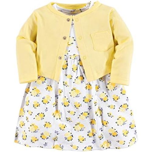 Luvable Friends baby-girls Dress and Cardigan
