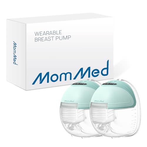MomMed Wearable Breast Pump (Model S21) Double Hands-Free Breast Pump | Leak-Proof Design, 3 Modes (Stimulation, Expression, Auto) & 12 Vacuum Levels, Portable and Quiet, Green, 2 Pack