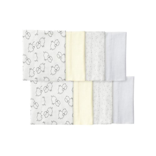 Gerber Baby Boy or Girl Gender Neutral Flannel Burp Cloths, 8-Pack