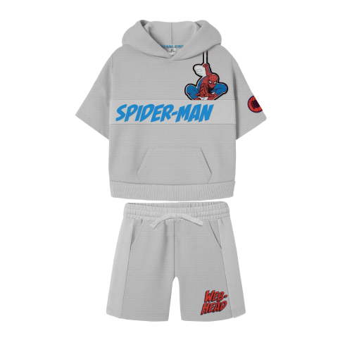 Spiderman Toddler Boy Textured Knit Short Set, Sizes 12 Months-5T