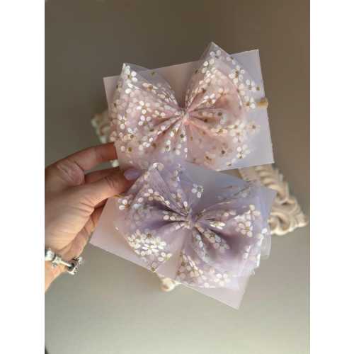 Beautifull tulle hair bow, lilac,  light pink and daisy  bow headband hair clip newborn photo props, baptism, head bow, photo shooting