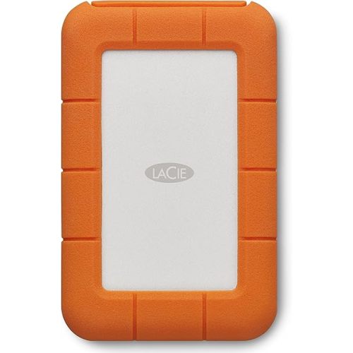 LaCie Rugged USB-C, 4TB, Portable External Hard Drive, Drop, Shock, Dust, Rain Resistant, for Mac & PC (STFR4000800)