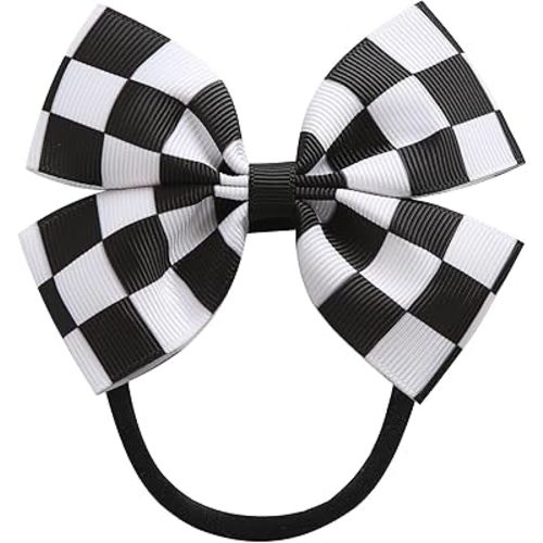 Fancheer Baby Girls Racing Checkered Flag Bow Headband Infant Toddler Birthday Party Hair Accessories