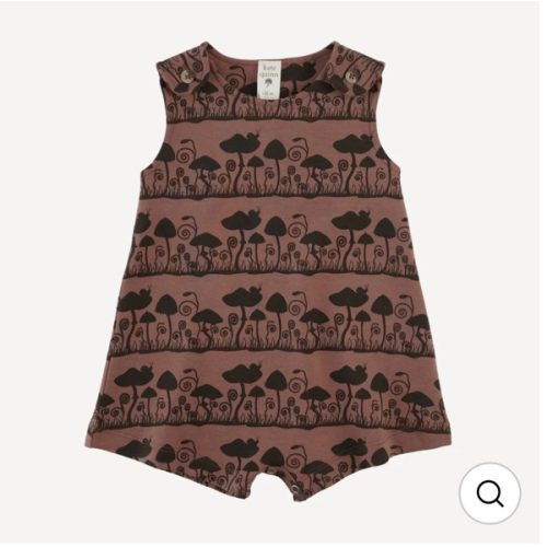 vintage button shortie | mushroom | organic cotton interlock