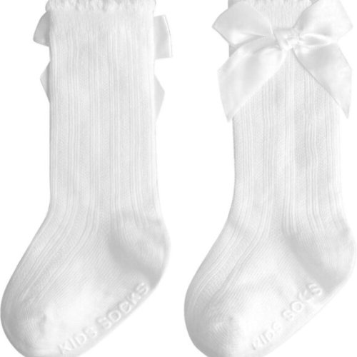 Baby Girls Knee High Socks Non Slip Toddler Stockings Cotton Bow Ruffle Newborn