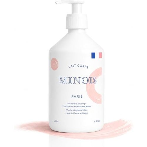 MINOIS PARIS Baby Lotion for Newborn and Kids | Gentle Body Lotion with Aloe Vera, Shea Butter & Almond Oil | Hydrating Non Greasy Baby Moisturizer for Sensitive Skin | Made in France 16.91 fl oz