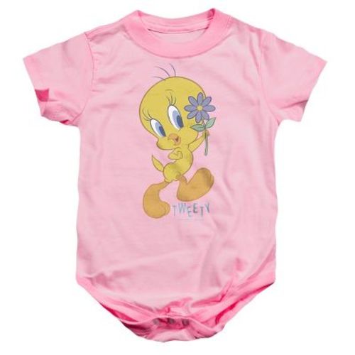 Baby Looney Tunes Tweety Flower Infant Bodysuit Pink 12 Months