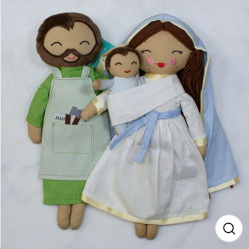 Nativity Holy Family Rag Doll Set