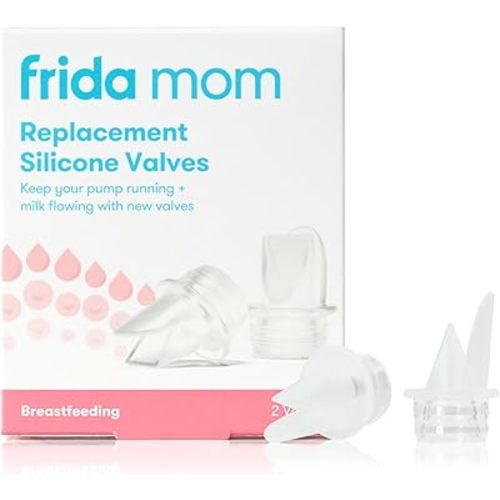 Frida Mom Breast Pump Valve Replacement, Duckbill Valves, Compatible with Frida Mom 2-in-1 Manual + Silicone Suction Breast Pump, BPA Free