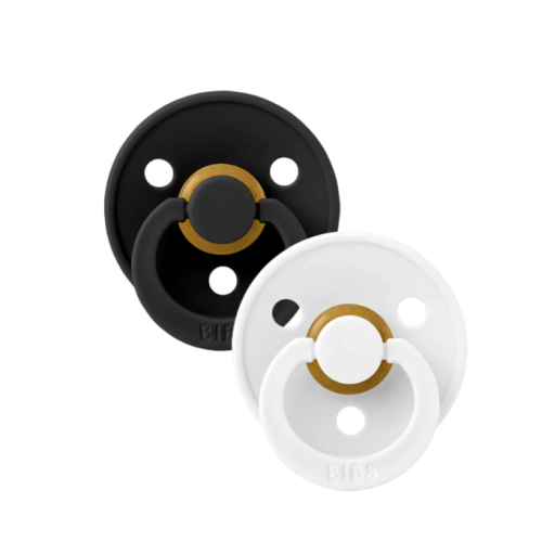 BIBS Round Colour Pacifiers - Size 1 (0-6m)