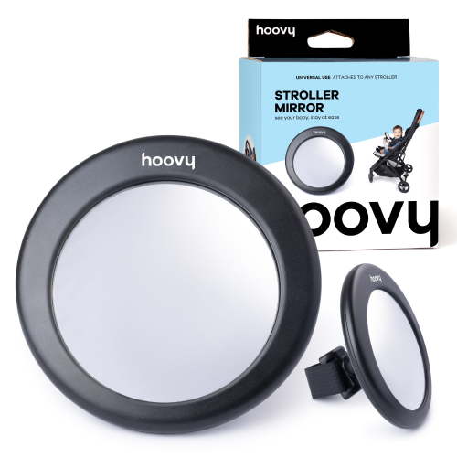 Hoovy Stroller Mirror for Infants and Toddlers, Black, Universal Fit
