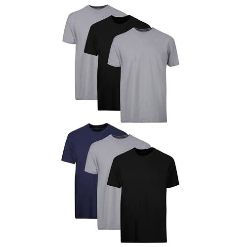 Hanes Men's Undershirt Packs, Stay-Tucked Soft Cotton Undershirts, Best Undershirts for Men, White/Black/Asstd Multipacks