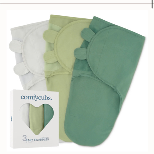 Easy Swaddle Blankets in Stone, Sage, Azul, Pack of 3 – Comfy Cubs