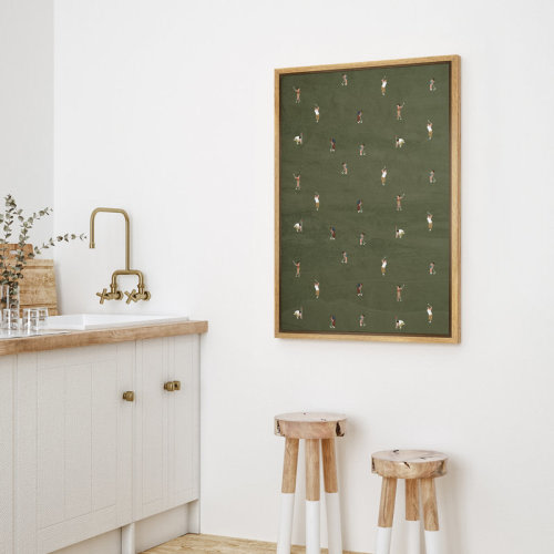 wall26 Playing Golf Framed Bedroom Wall Decorations Canvas Print | Wayfair