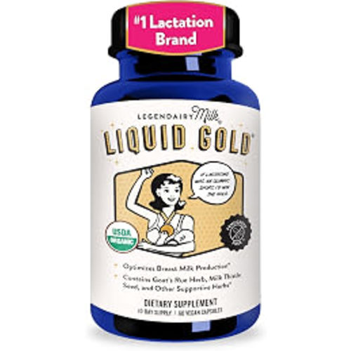Amazon.com: Legendairy Milk Liquid Gold Organic Lactation Support, 60 Capsules | Organic goat's rue, milk thistle, shatavari and fennel provide fenugreek-free lactation and breast milk supply support