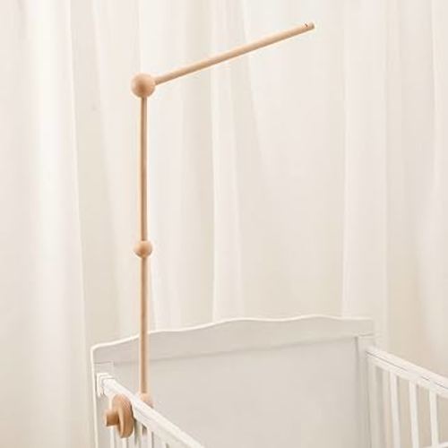 Mobile Arm for Crib, Wooden Baby Mobile Hanger with Anti-Slip Design, Crib Mobile Holder for Hanging Baby Plush Toys as Nursery Decoration