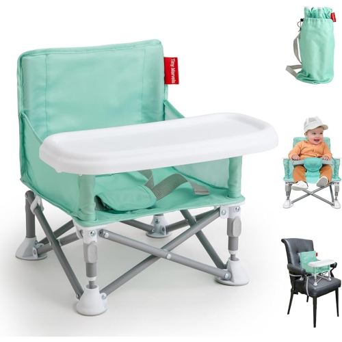 Tiny Marvels Portable 3-in-1 Baby Chair – Cozy Toddler Chair, Baby Seat with Tray, Booster Seat – Compact, Foldable, Safe with Child Safety Belt Carry Bag – Perfect for Travel & Family Time