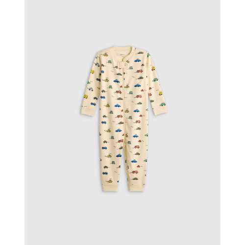 100% Organic Cotton One Piece Pajama - Baby in Cars
