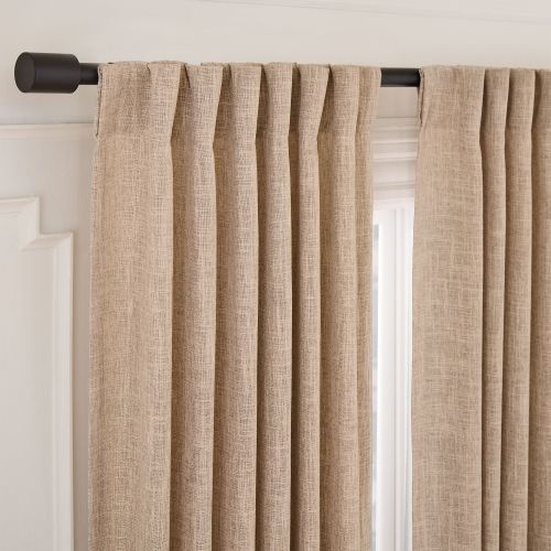 Crossweave Curtain - Blackout, Belgium Flax, Set of 2