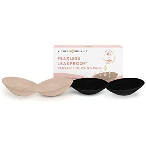 Kindred Bravely Fearless Leakproof Reusable Breast Pads | Ultra Absorbent Washable Nursing Pads 4 Pack