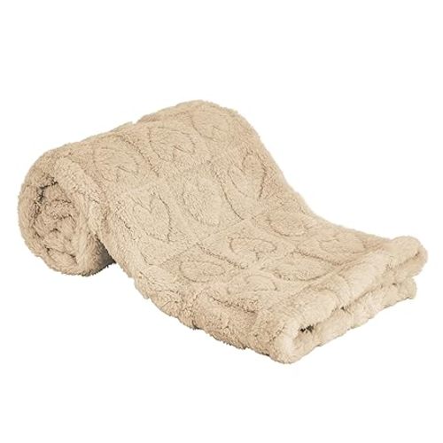 Yurhap Fleece Baby Blanket Heart Checkered, Ultra Soft Cozy Baby Blankets for Boys Girls, Fluffy Infant Toddler Newborn Receiving Gifts for Crib Stroller 30"x40" (Khaki)