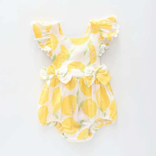Lemon Ruffle Romper