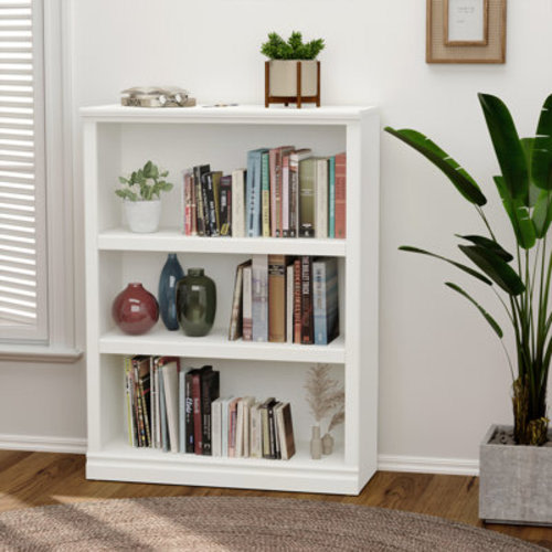 Bevfint 3 Tiers 43" Bookcase, Home Office Storage Floor Standing Bookshelf with Adjustable Shelf | Wayfair