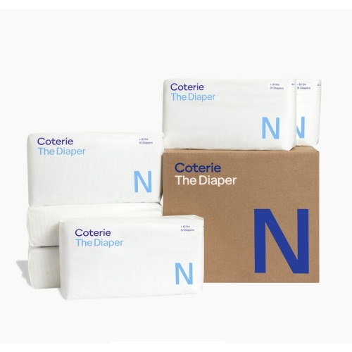 Coterie Ultra Soft Diapers, Monthly Supply - Newborn, 186 Count