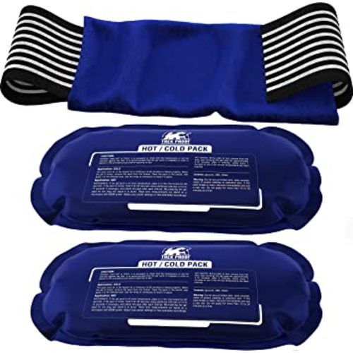 Ice Packs for Injuries Reusable (3-Piece Set) – Hot and Cold Ice Pack Therapy Gel Wrap Support – Supports Recovery, Joint and Muscle Pain – Knees, Back & More (3 Piece Set - Classic)