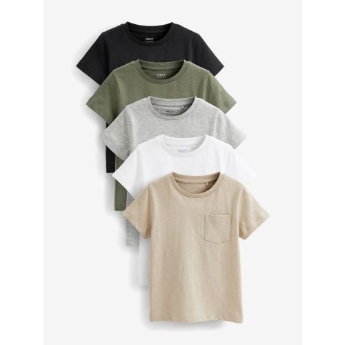 Black/Grey Short Sleeve T-Shirts 5 Pack (3mths-7yrs)