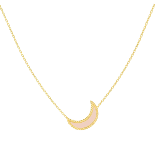Kids Enamel Moon Necklace