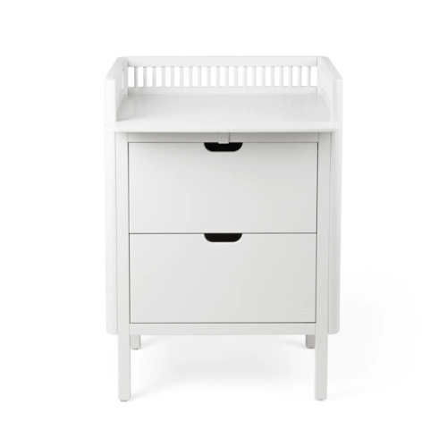 Sebra Changing Unit, drawers - Sebra Care - Classic white